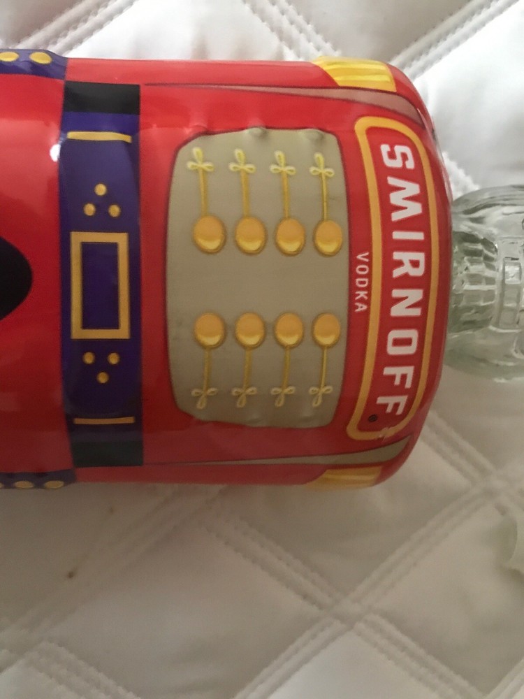SMIRNOFF VODKA GLASS SOLDIER NUTCRACKER DECANTER - RARE -