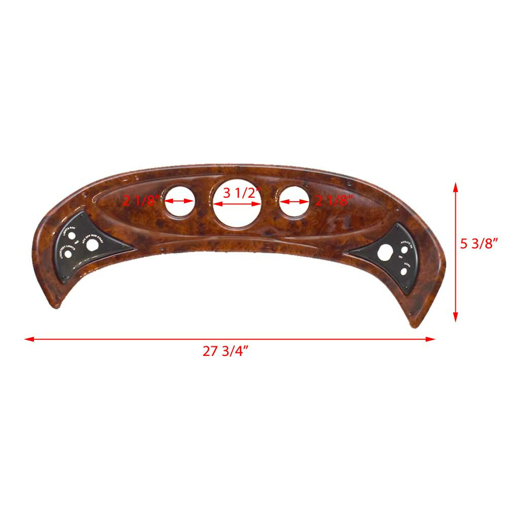 Sun Tracker Pontoon Boat Dash Panel 166419 | Woodgrain Blank
