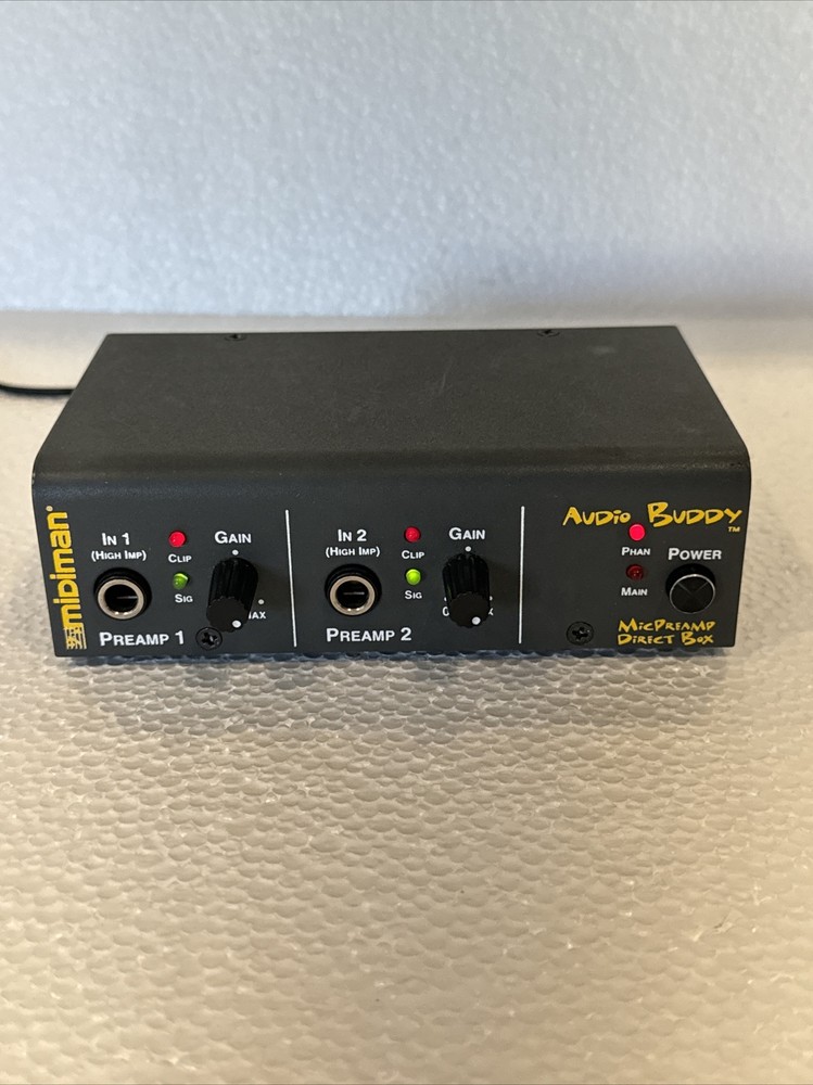 Midiman Audio Buddy 2 Channel Microphone Mic Preamp & Direct Box Phantom Power