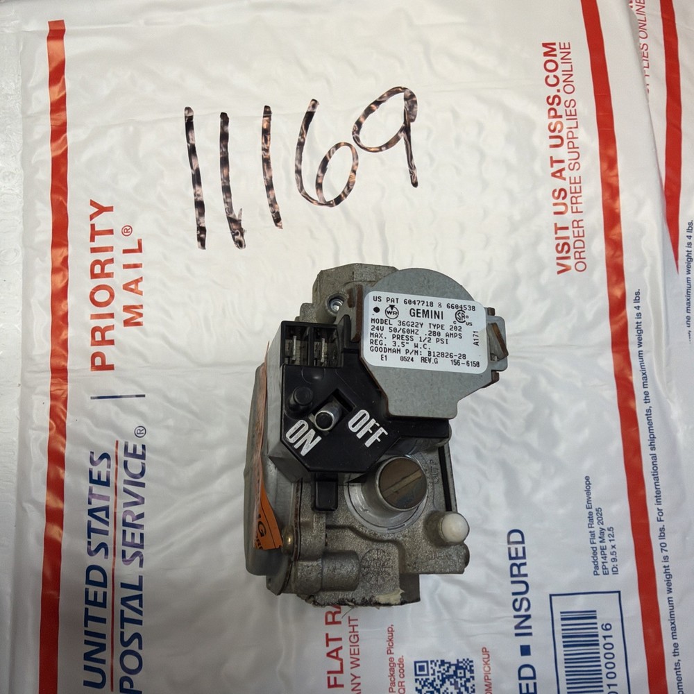 White Rodgers 36G22Y202S1 Furnace Gas Valve Assembly B1282628S