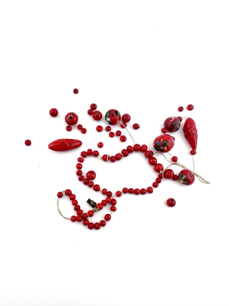 Vintage Red Venetian Beads
