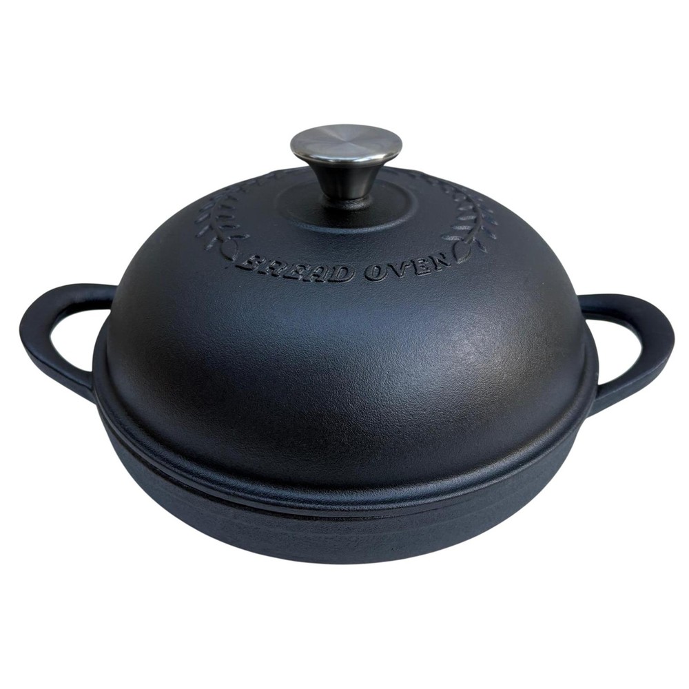 24cm Cast Iron 𝗗𝗨𝗧𝗖𝗛 𝗢𝗩𝗘𝗡 𝗕𝗥𝗘𝗔𝗗 𝗣𝗔𝗡 for Artisan Bread