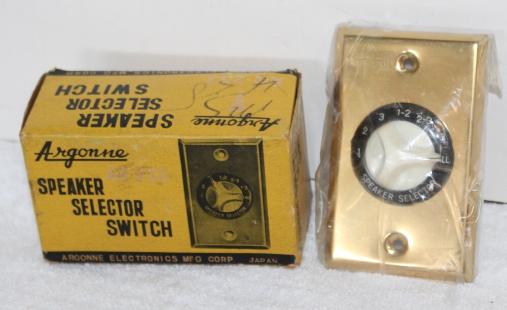 Vintage Argonne AR-233 Speaker Selector Switch ~ New in Box