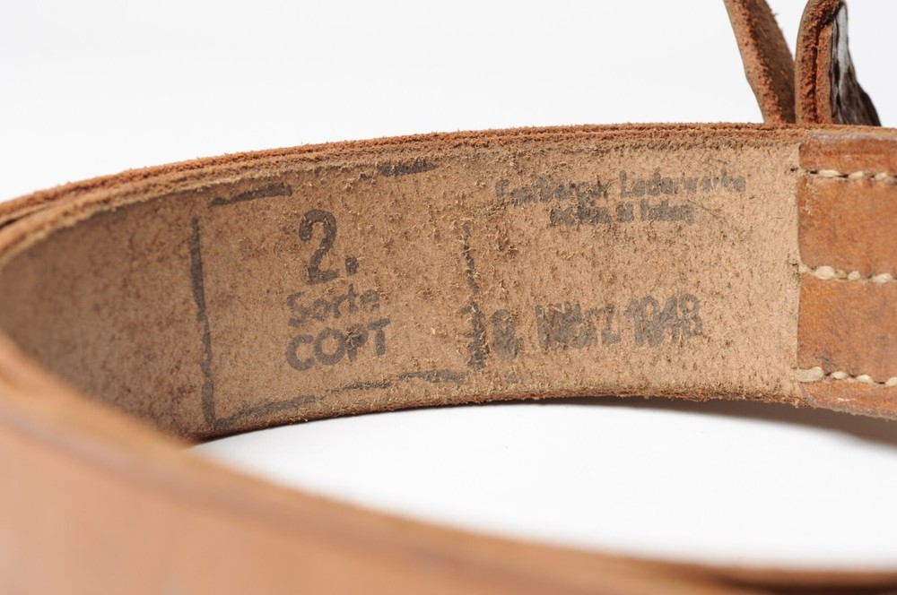 Leather army adjustable belt, for historical reenactment