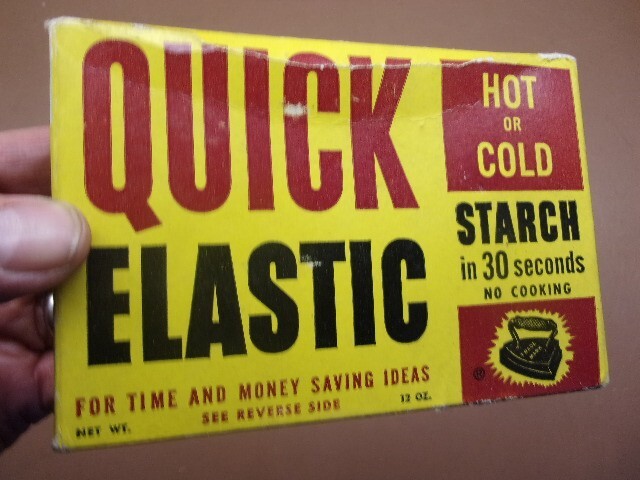 Vintage A.E. STALEY Quick Elastic Starch Unopened 12 Oz. Box Gr8 Advertising!