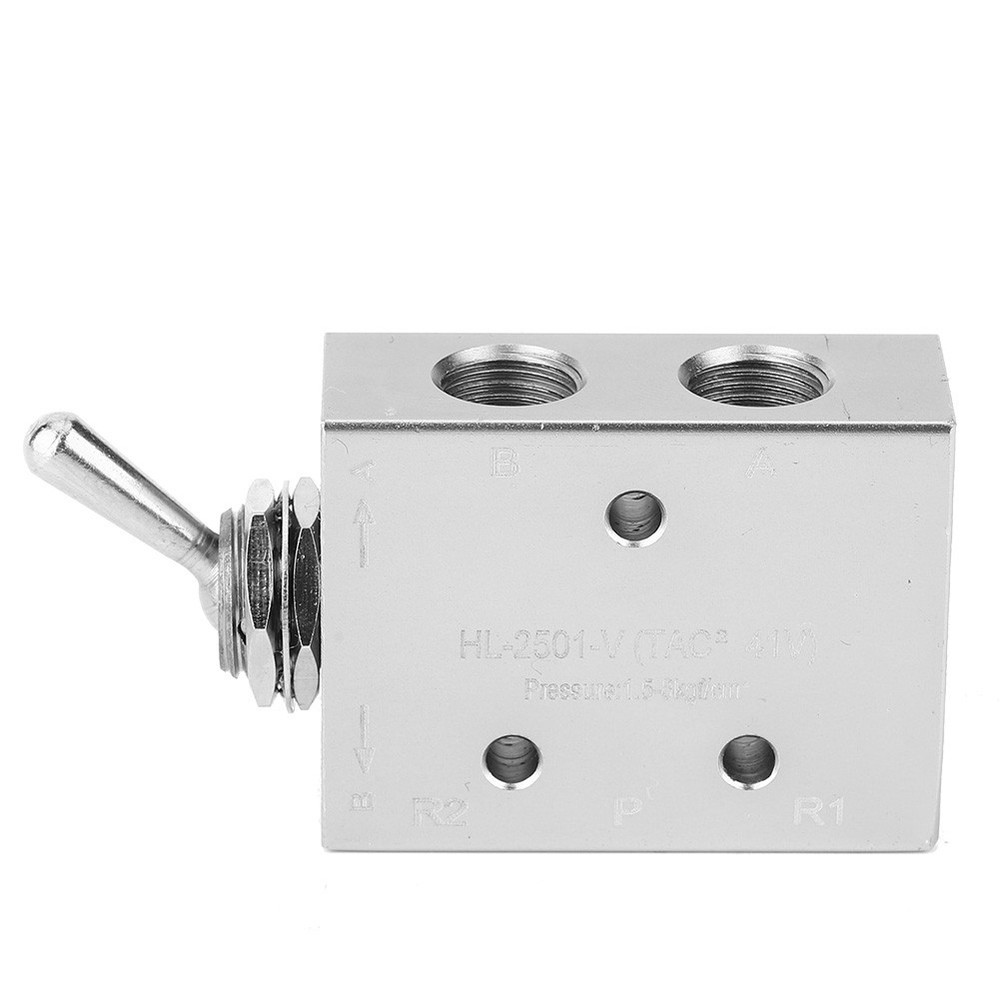 Toggle Switch Valve 2-Position 5-Way Mechanical Pneumatic Knob Switch G1/8in CS