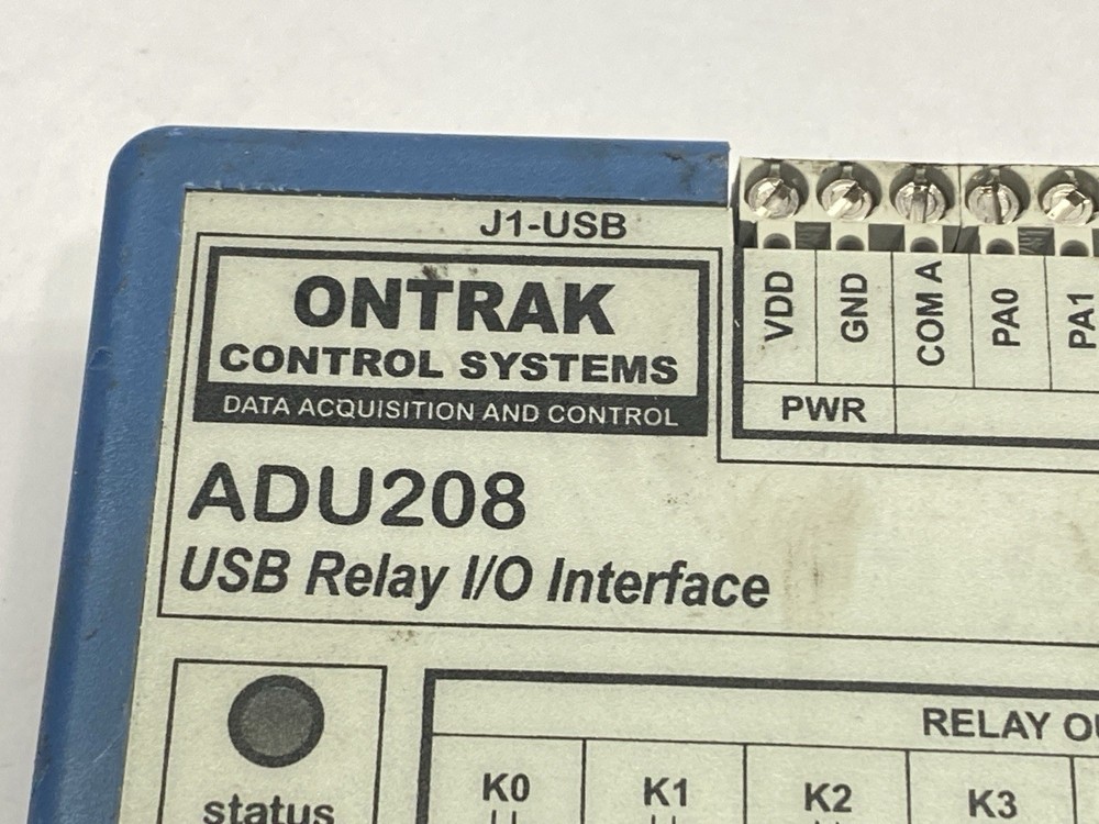 Ontrak Control Systems ADU208 USB Relay I/O Interface 5A 8-Channel