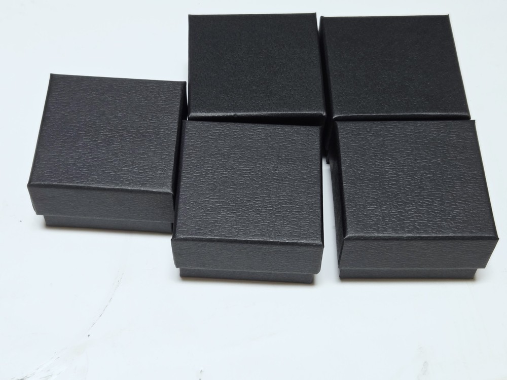 Jewelry Black Ring Box 2.5" 5pk
