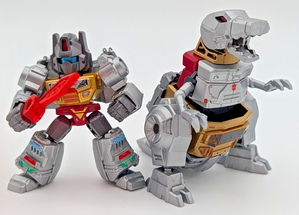 COMBO Blokees Transformers Defender 3 & 4 *SGT* Grimlock Robot & Dino Mode Kits!