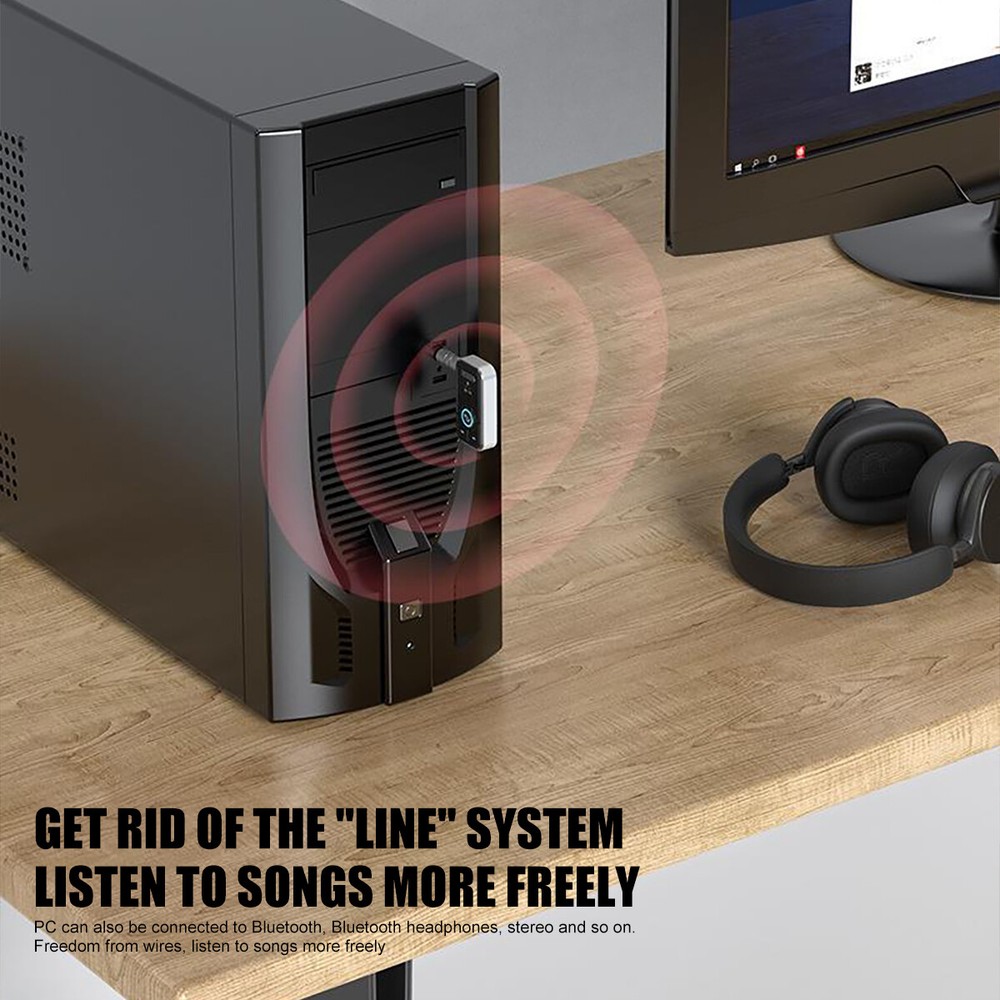 USB Wireless Bluetooth 5.3 Transmitter+Receiver for Car Music Audio Aux Adapter