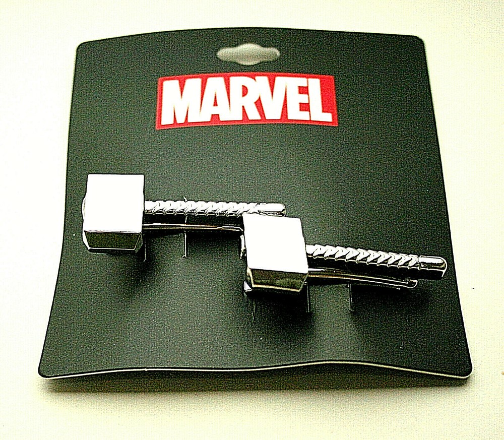 Marvel Comics Mighty Thor Hammer Hair Clip Set New MIP