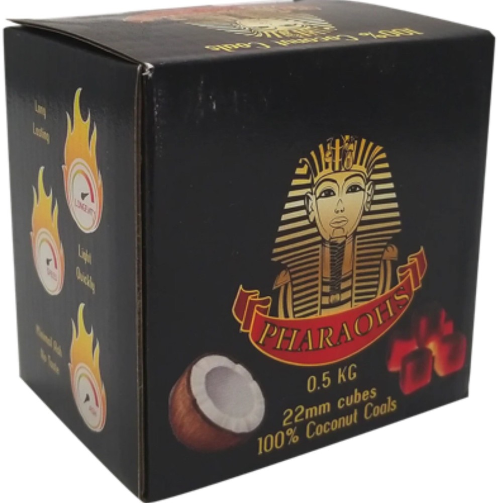 2 Packs PHARAOHS COCONUT CUBE CHARCOAL - 22MM - 1KG