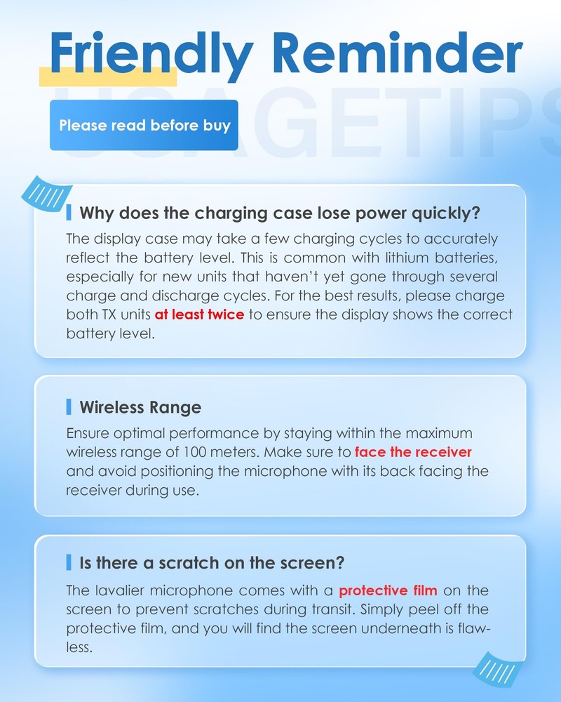 Wireless Lavalier Microphone for iPhone/Android, Lapel Mics with USB-Plug-Pla...