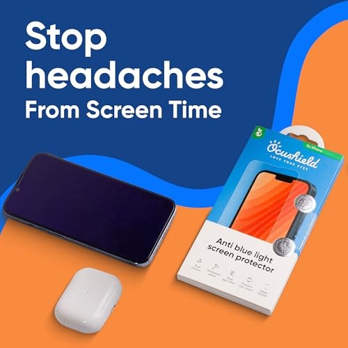 Anti Blue Light Tempered Glass Screen Protector for iPhone 16 Regular (6.1")