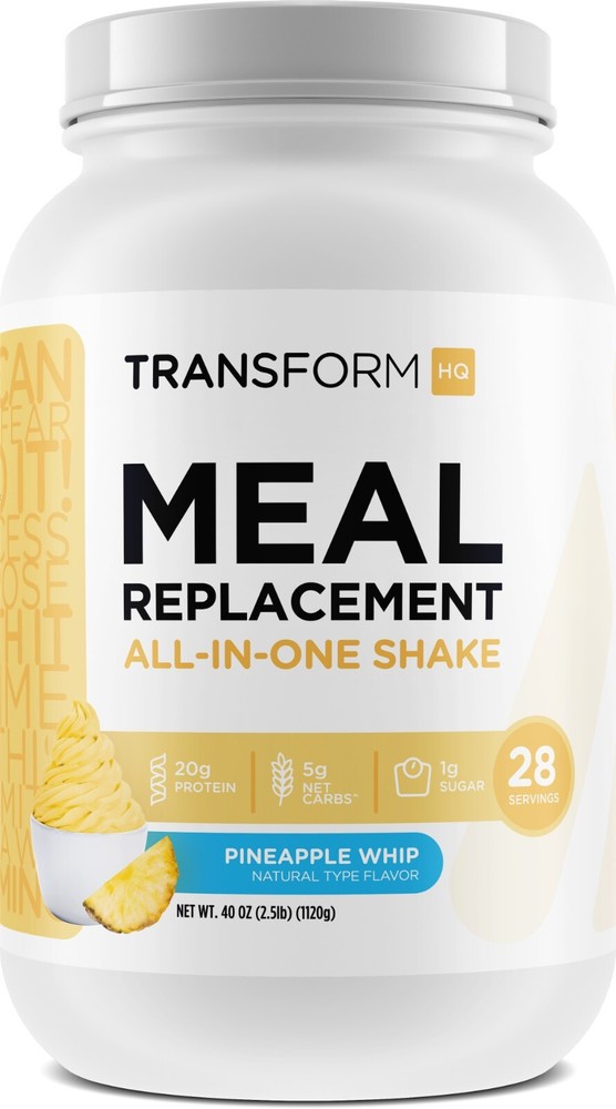 TransformHQ Meal Replacement Shake Powder 28 Servings (Pineapple Whip)