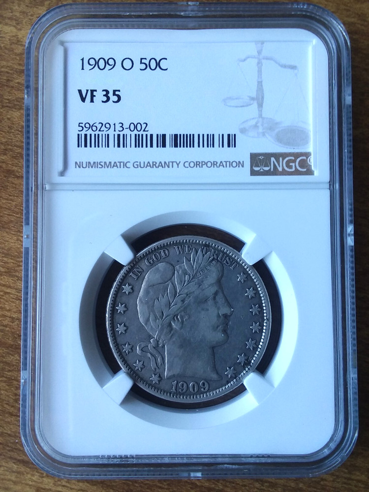 1909-O Barber Half Dollar, NGC VF-35