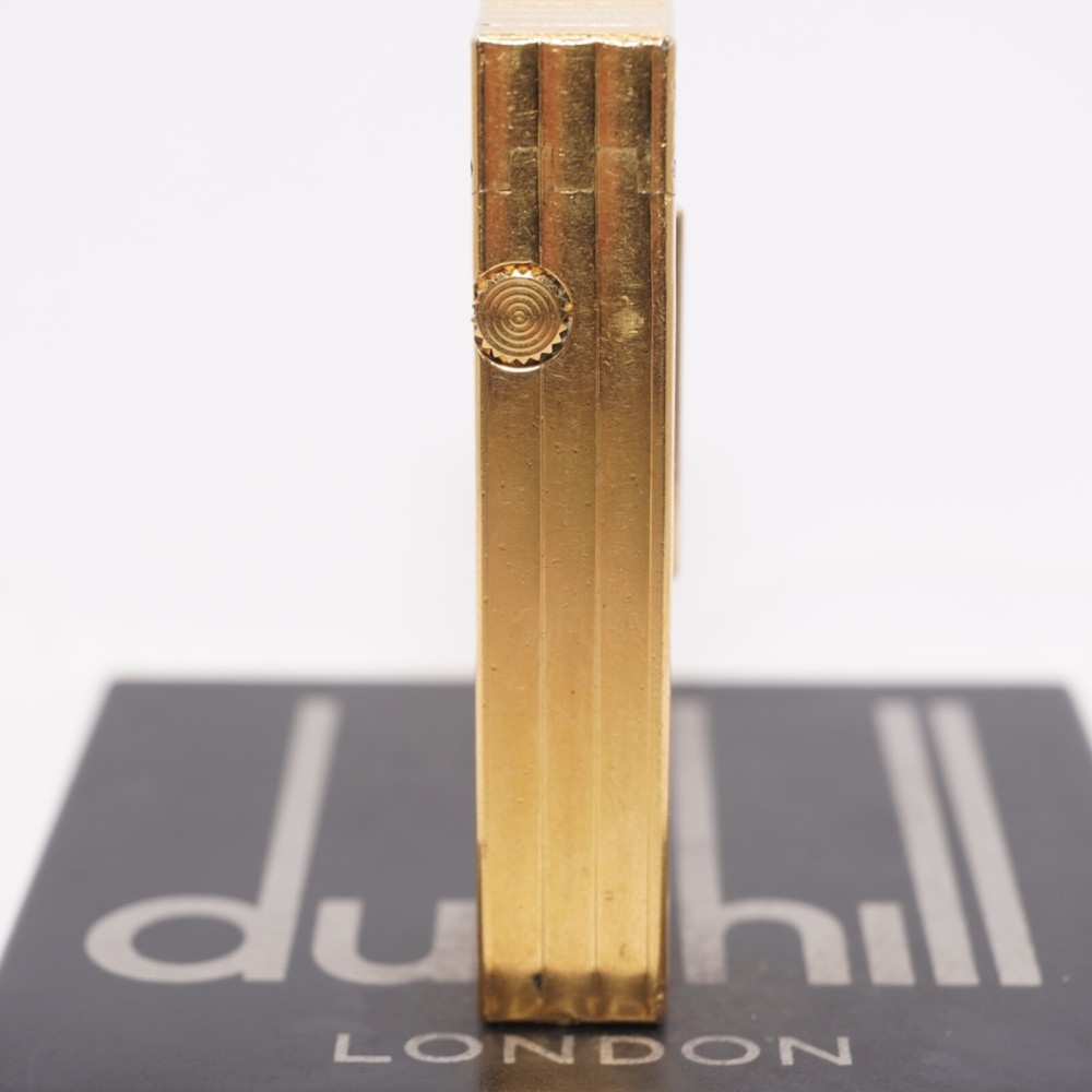 Rare Dunhill Lighter Gold Stripe Pattern-Ultrasonically cleaned_Working