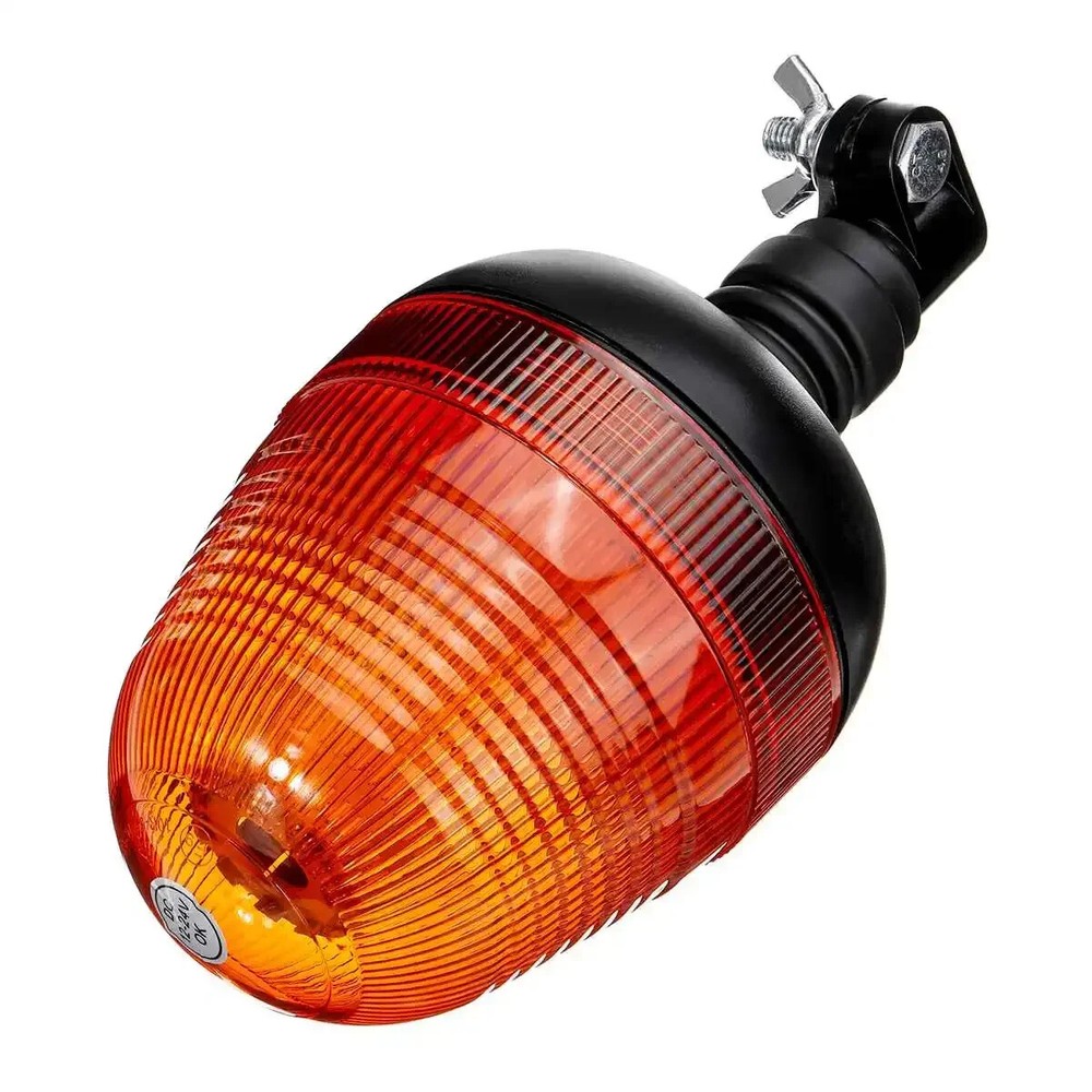 2x LED Rotating Flashing Beacon Flexible DIN Pole Mount Tractor Warning Light E9