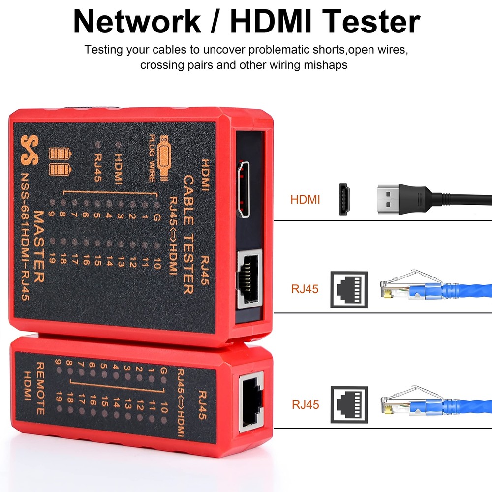 Hdmi Tester Portable High Definition Network Cable Tester Checker