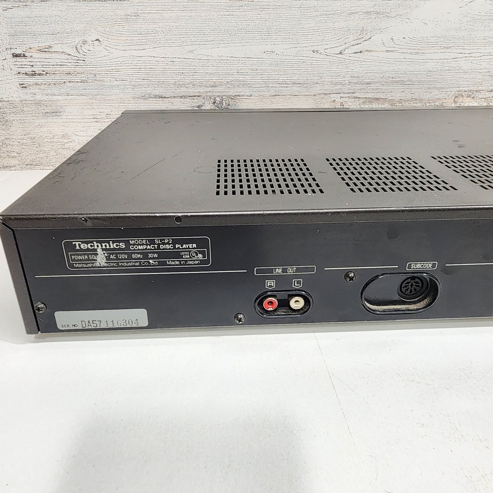 1985 Vintage Technics SL-P2 Vintage CD Player Black