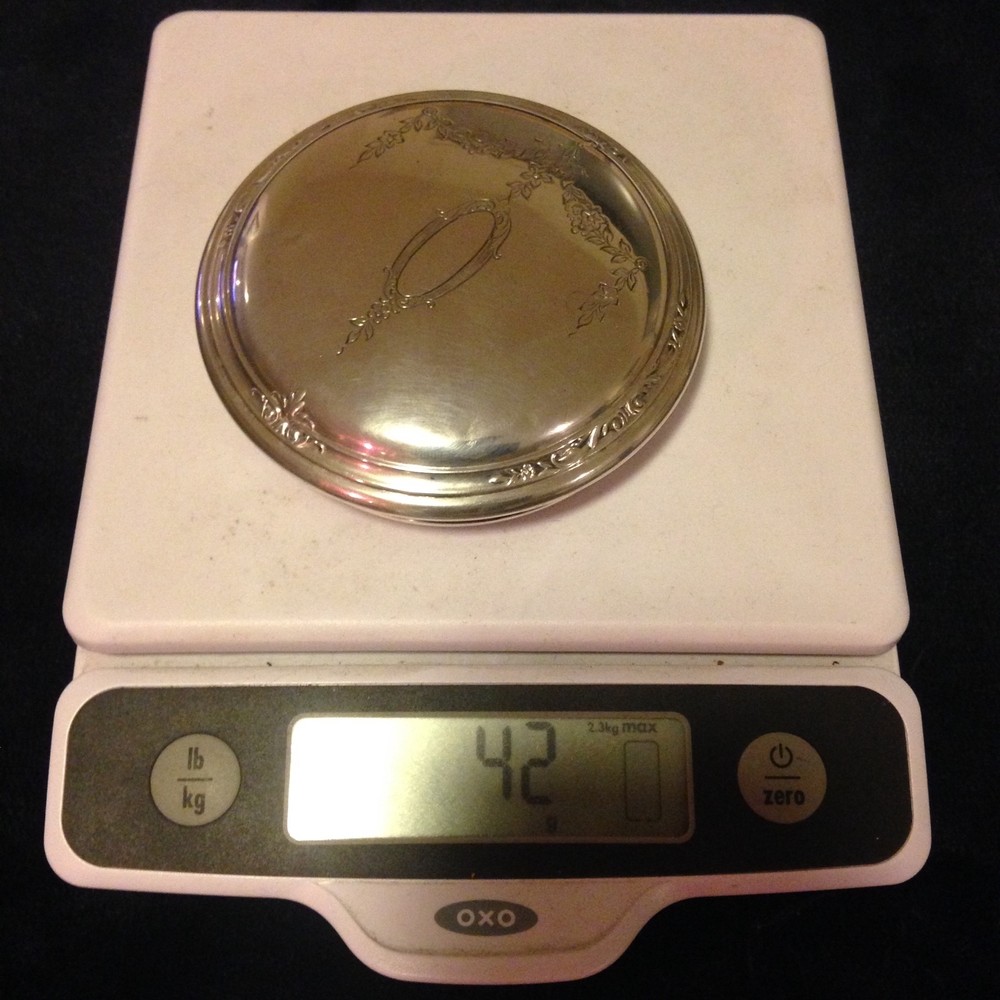 Sterling Silver & Glass or Crystal Container