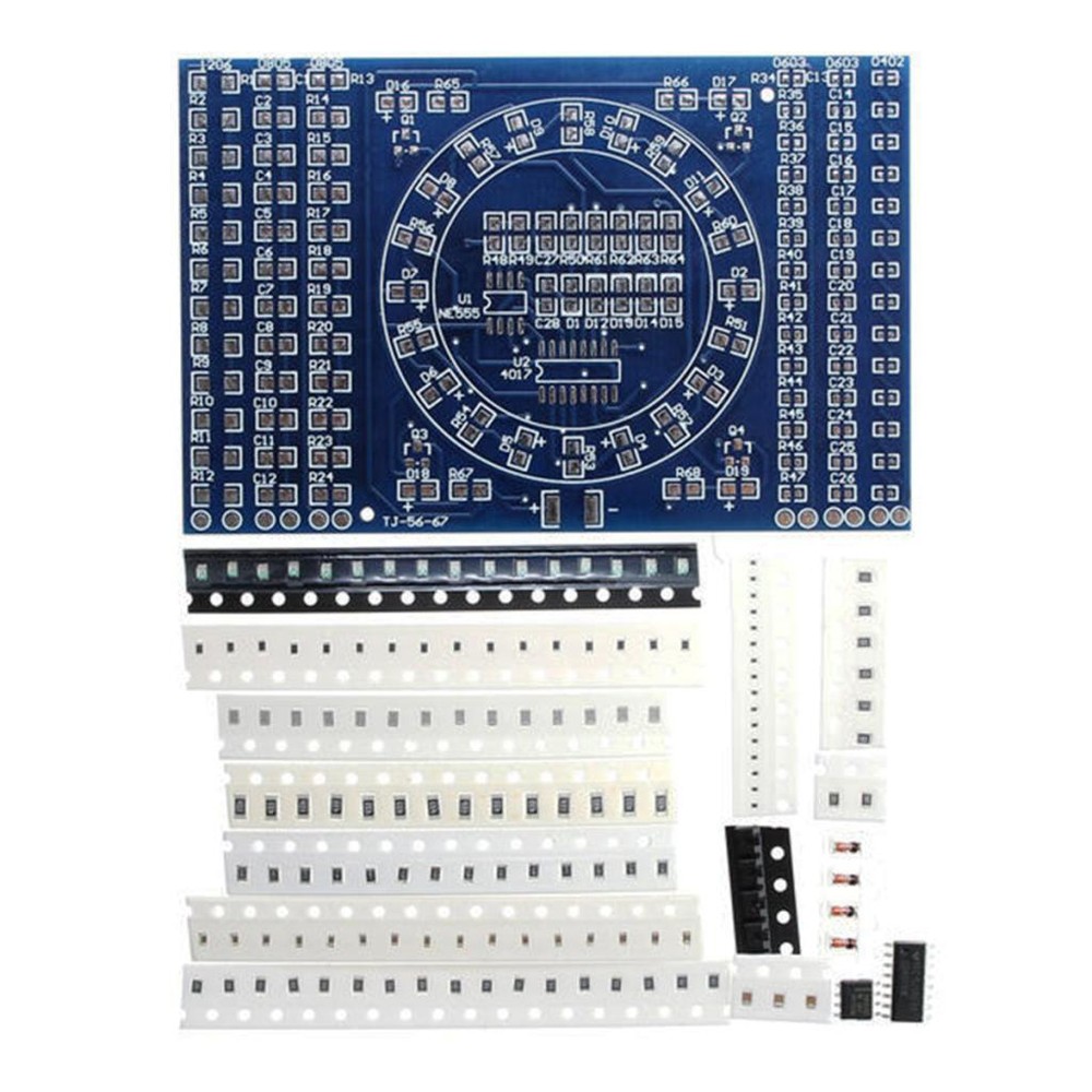 DIY Rotating LED SMD Component Welding Exercise Board
