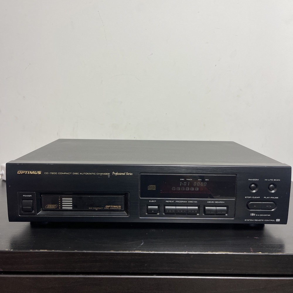 OPTIMUS CD-7200 COMPACT DISC AUTOMATIC CHANGER Professional Series Tested Used
