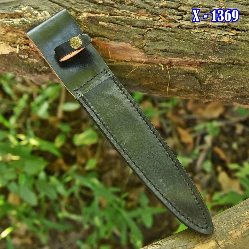 Custom Handmade Fix Double Edge Dagger Blade Leather Sheath Belt Loop