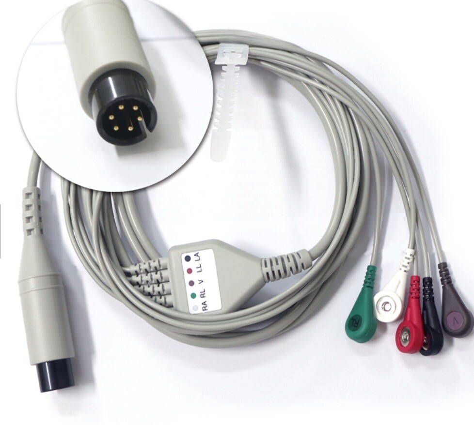 General Use 6pin Snap 5 leads ECG cable