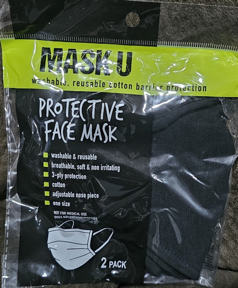 Black Cloth Mask 2 Pack