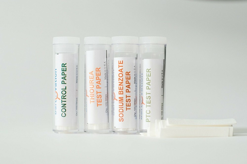 Genetics SuperTaster Test Strips PTC, Sodium Benzoate, Thiourea, Control