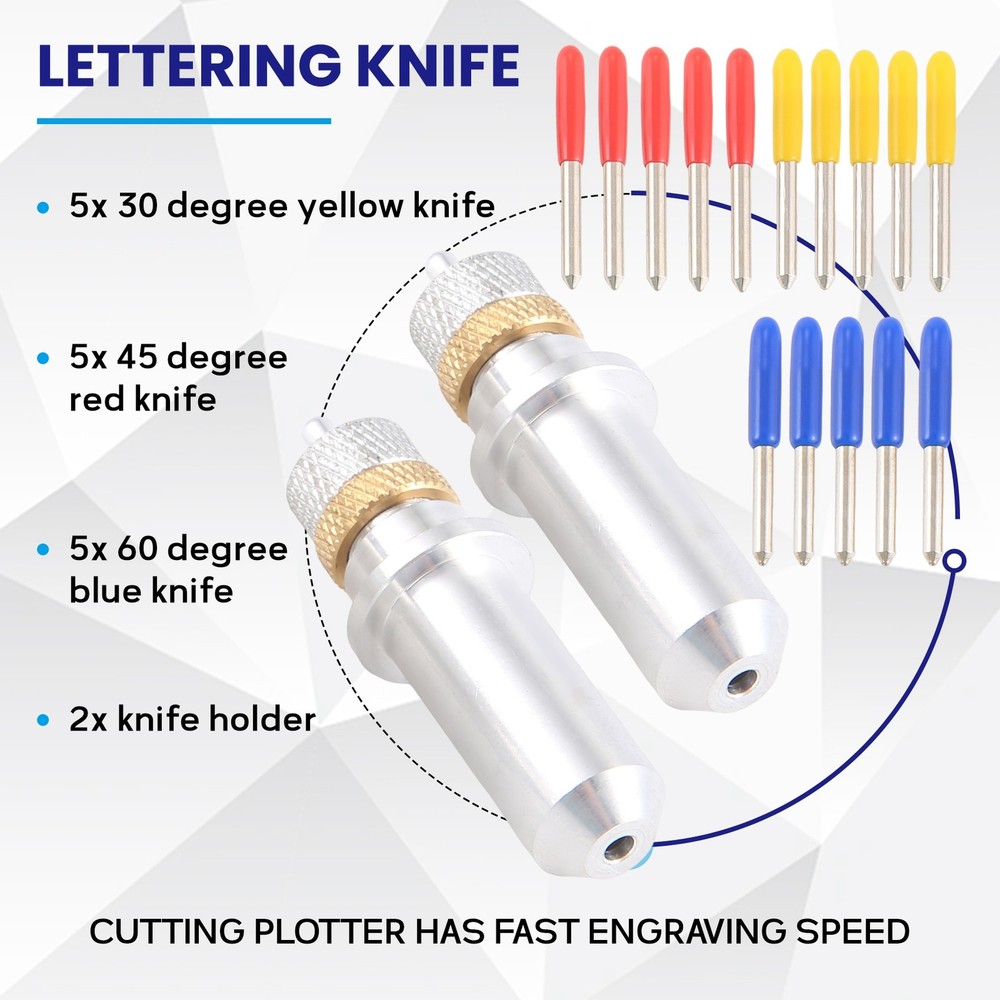 17Pcs/Set 30/45/60 Degree For Cutting Plotter Vinyl Cutter8000