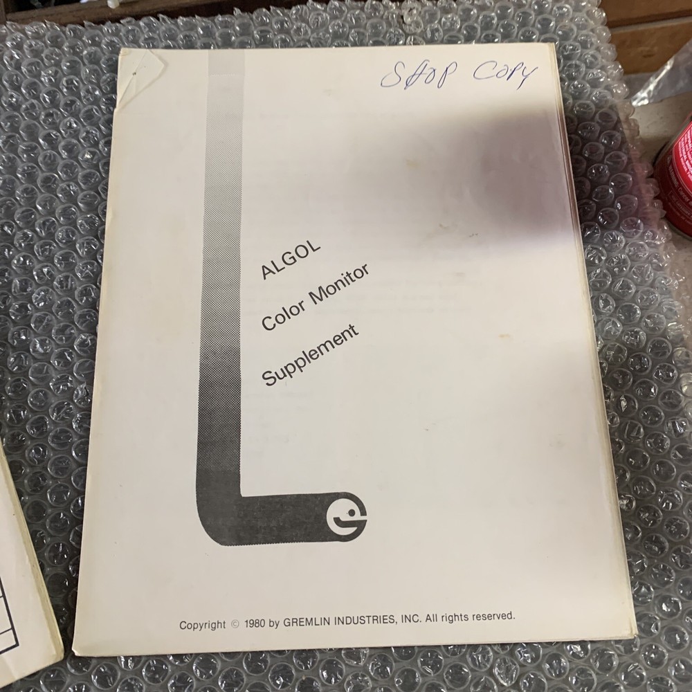 Original ARCADE GAME owners manual ￼Fire One Exidy