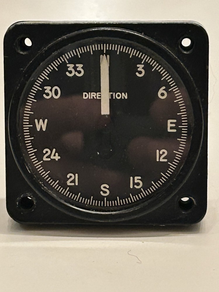 VINTAGE REMOTE INDICATING COMPASS DIRECTION - AIRCRAFT INSTRUMENT - UNTESTED
