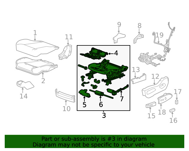 Genuine GM Driver Seat Cushion Frame 22779692