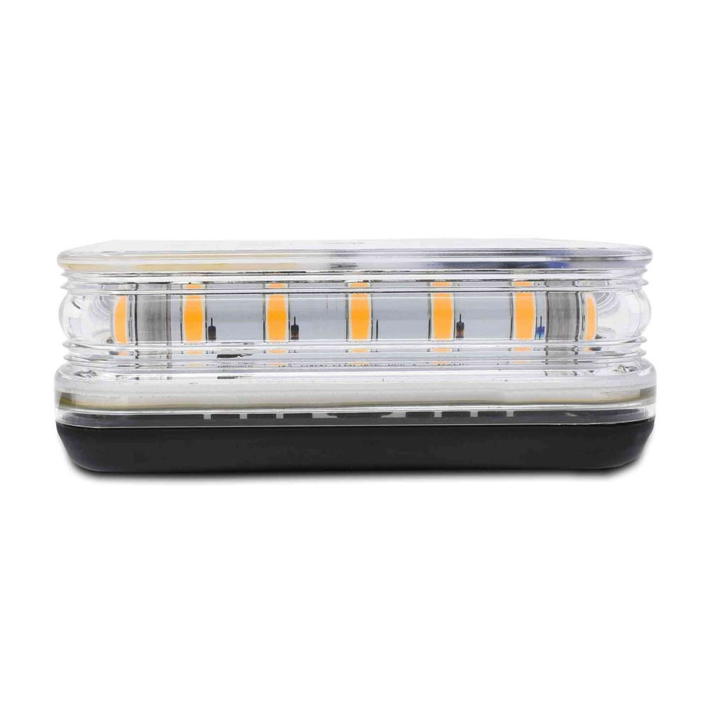 4" Square Permanent Mount LED Warning Light With 10 Selectable Flash Patterns