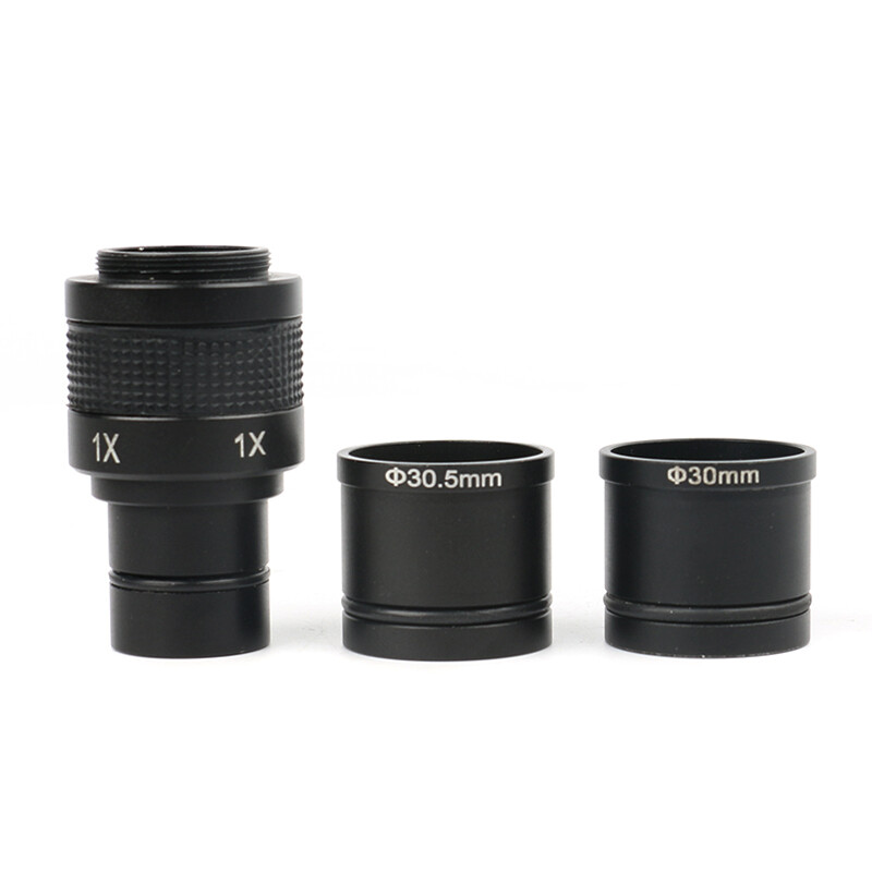 Microscope CCD Camera Reducing Lens 0.4X 0.5X 1X C-Mount Lens with Adapter Ring