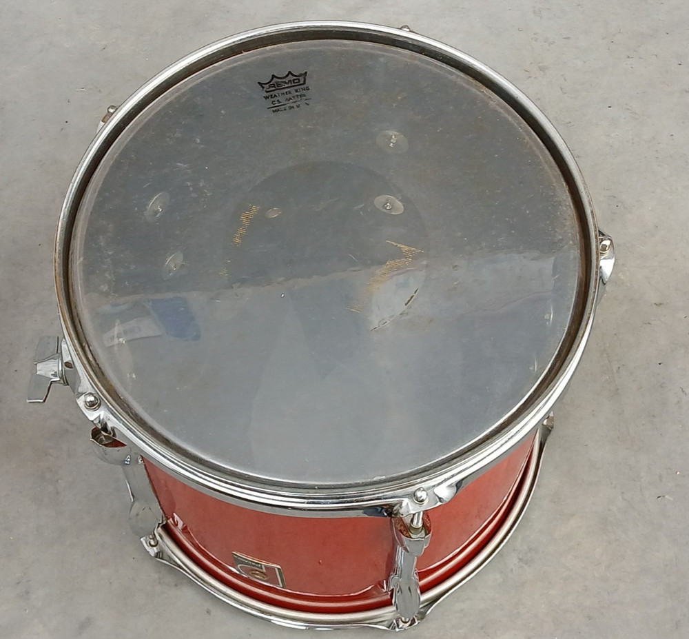 PREMIER 12" RED TOM DRUM, ENGLAND
