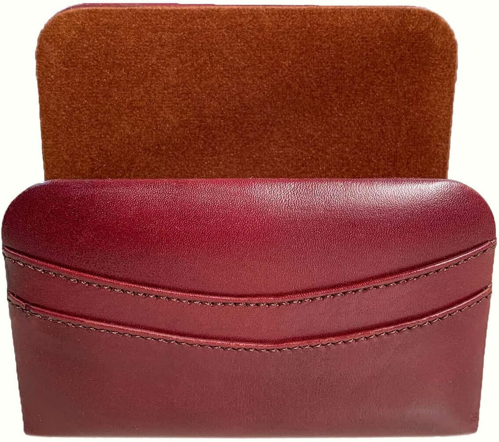 Mocha Leather Letter Holder