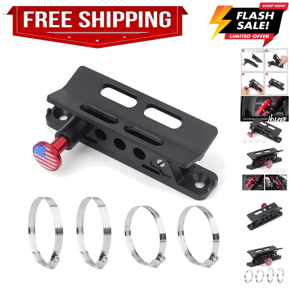 Universal Fire Extinguisher Mount Holder Bracket, Adjustable Quick Release Ro...