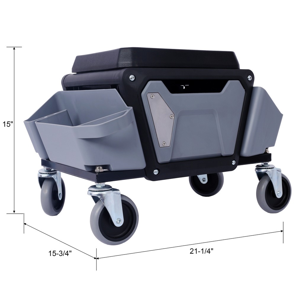 330Lbs Heavy Duty Mechanic Stool Garage Stool Rolling Creeper with Wheels