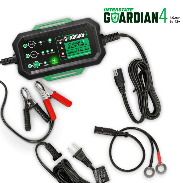 Interstate Batteries 12V, 6V Portable Automatic Battery Charger & Maintainer