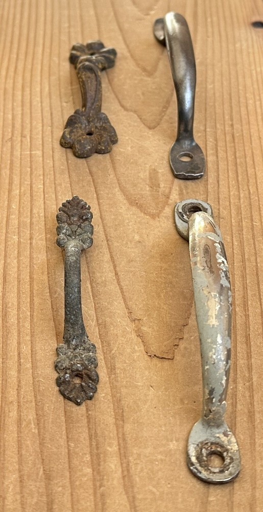 DS-222D–SIX (6) Different Antique Vintage Drawer Bin Pulls Handles