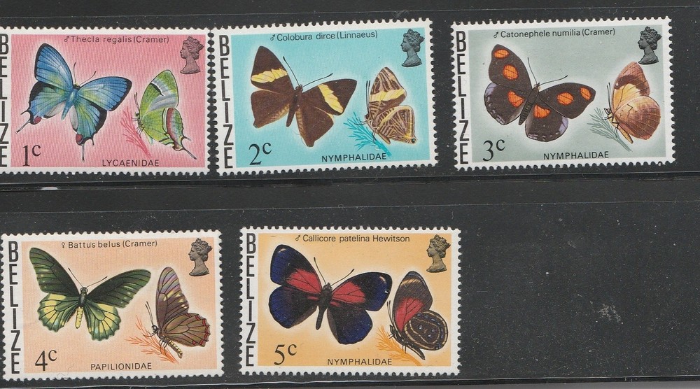 BELIZE#346-350 MNH CV$13.05