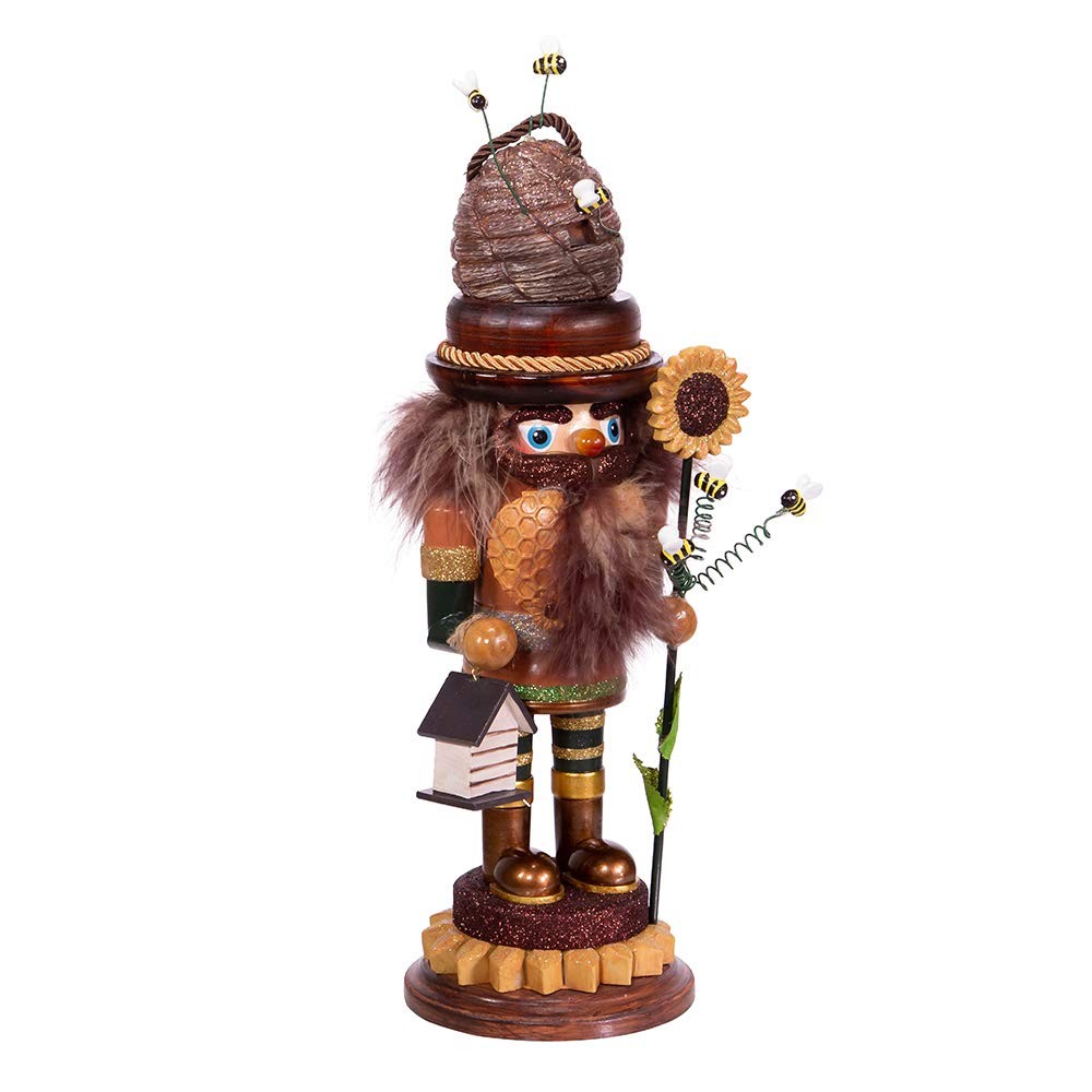 Kurt S. Adler 15" Hollywood Bee Keeper Nutcracker, Multicolor