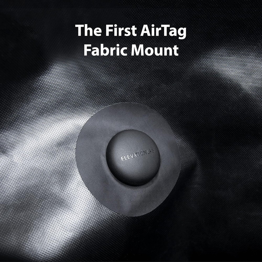 Elevation Lab AirTag Fabric Mount - TagVault™ - The First Single, Black