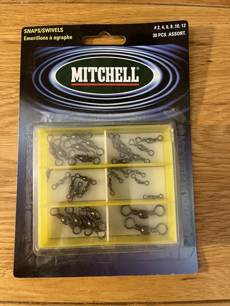 MITCHELL SNAPS / SWIVELS X30 IN BOX SIZES 2,4,6,8,10,12