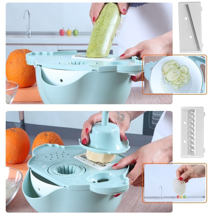 Stainless Steel Vegetable Grinder, Chopper Condiment Container, Manual Herb Mill