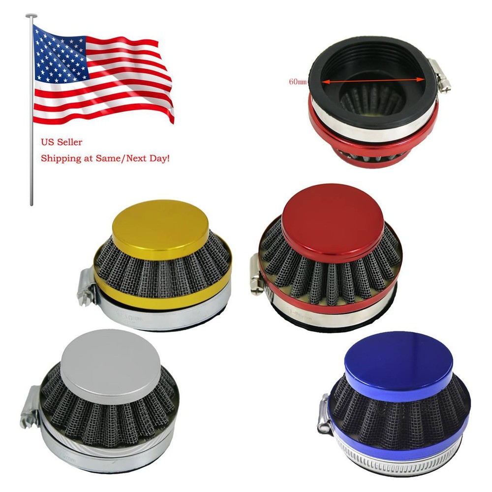 High Performance 60mm Air Filter For 49cc 60cc 80cc Motorized Bicycle Carburetor