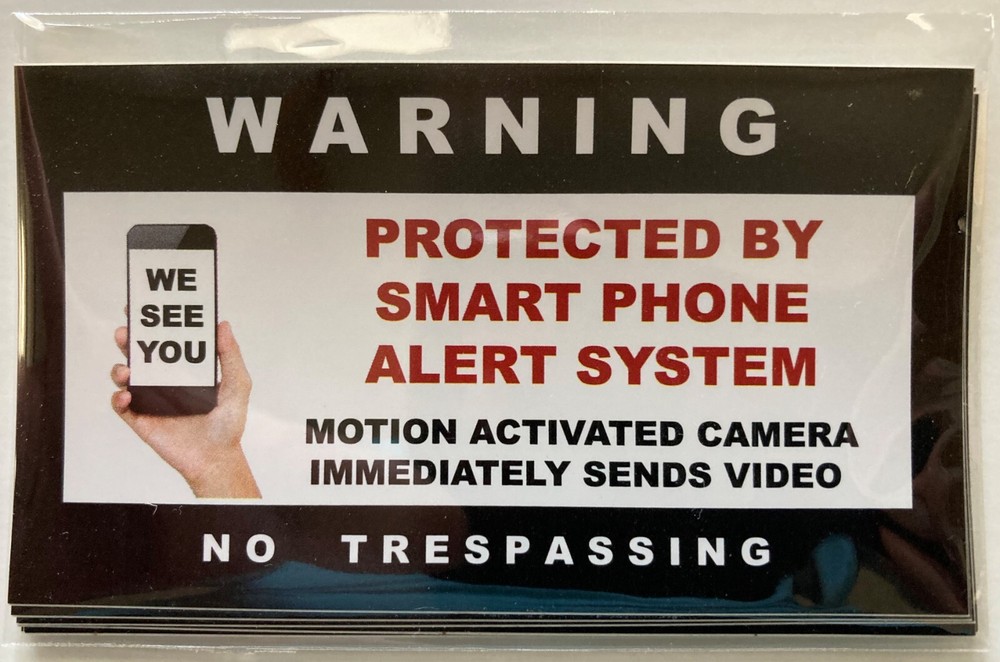Protected By Smart Alert System Warning Stickers / 6 Pack + FREE Shipping